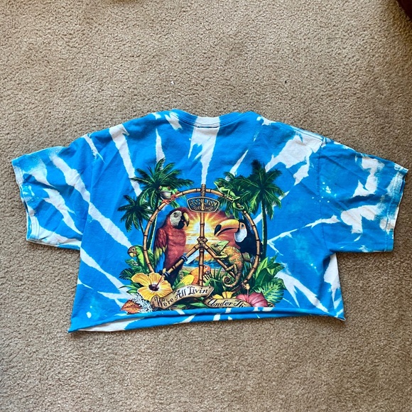Vintage Tops - Vintage Las Vegas tie dye tshirt cropped